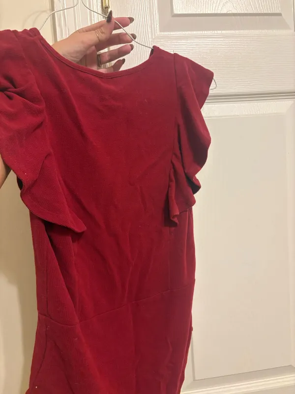 Maroon body suit Red - Image 2