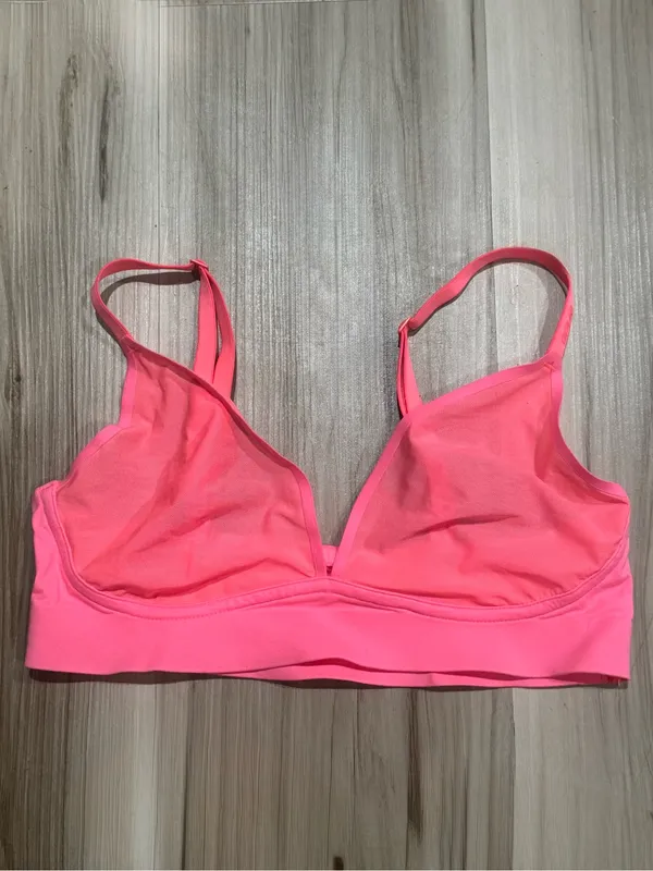 Aerie Smoothez Mesh Pink Triangle Bra Women’s Medium - Image 2