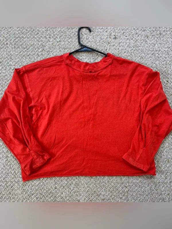 Free People Inspire Long Sleeve Cotton Graphic T-Shirt Ski Worn on Tv Will Trent - Image 5