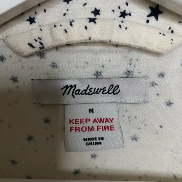 Madewell Flannel Bedtime Pajama Top M - Image 5