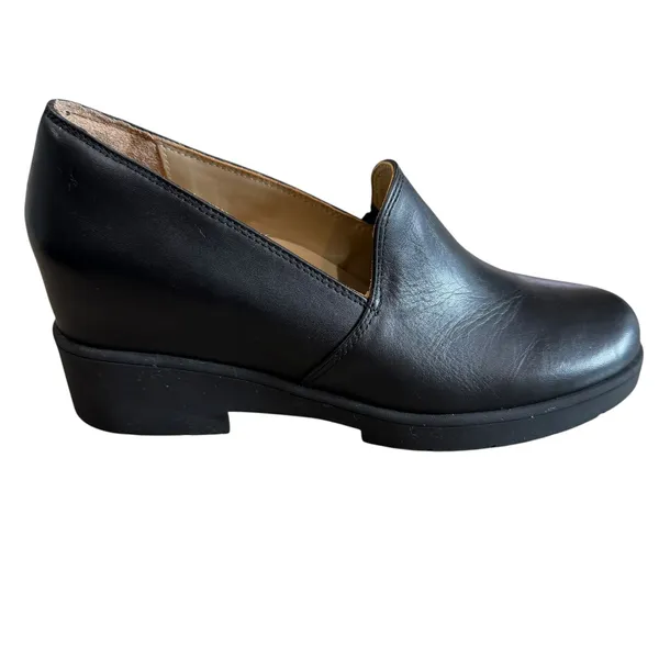 ABEO Horizon Slip On Women's 8.5 Neutral Black Leather Platform Loafers Orthotic - Image 5