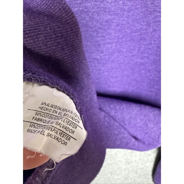 Hanes Womens Sweatshirt Comfort Blend‎ Purple Large Long Sleeve Cotton Blend - Image 9