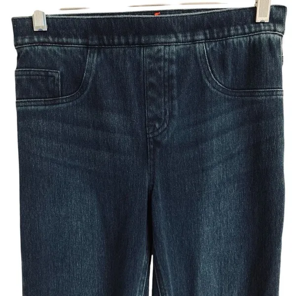 Spanx Jean-ish ankle length leggings women’s S denim blue twilight rinse pull on - Image 4