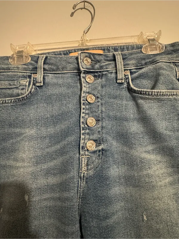 7 For All Mankind The Ultra High Rise Slim Kick Distressed Jeans- 28 - Image 3