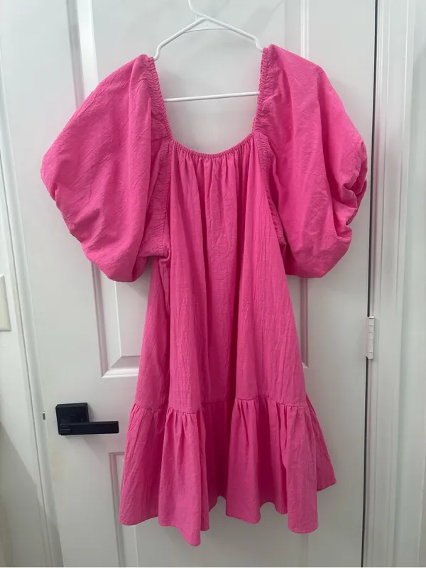 Entro pink puff sleeve dress - Image 6