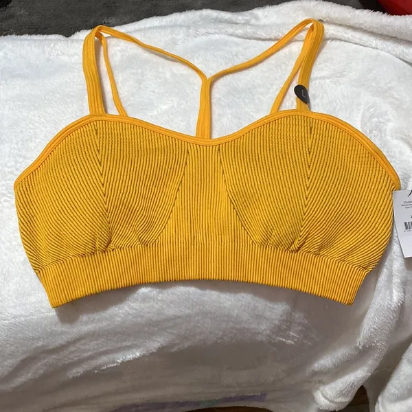 Cotton On NWT Citrus Color Seamless Bustier Crop Size L - Image 2