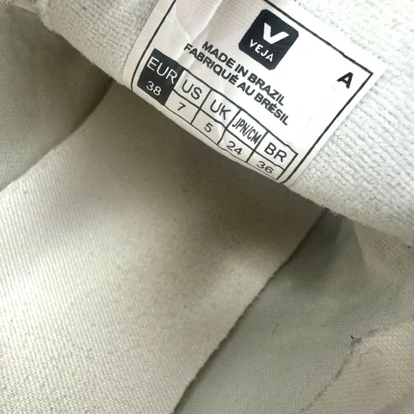 Veja Esplar Leather White Sneakers Size 38 (US 7) - Image 10
