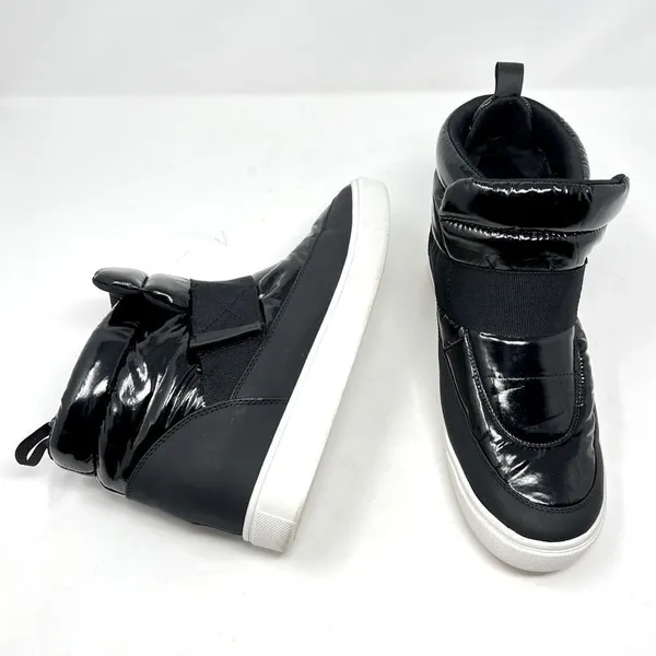 JF Sinead Patent Nylon Black Arctic Lite Strap Puffy Boot High Top Sneaker 10 - Image 11