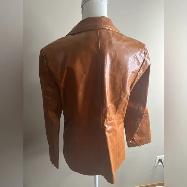 For Joseph 100% leather coat camel color size large - Image 11