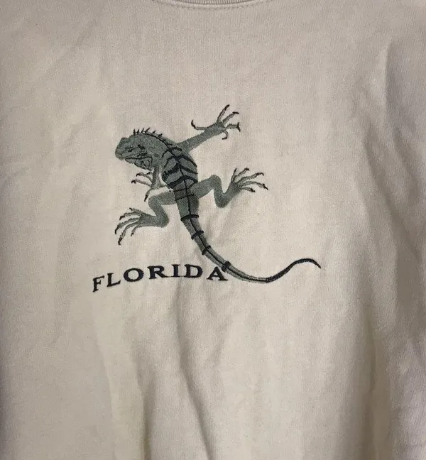 Vintage classic Florida iguana pullover sweatshirt size medium - Image 5