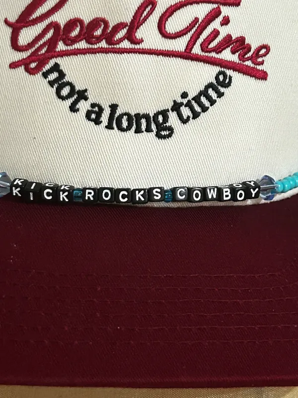 Beaded Hatchain Kick rocks Cowboy handmade brand new - Image 2