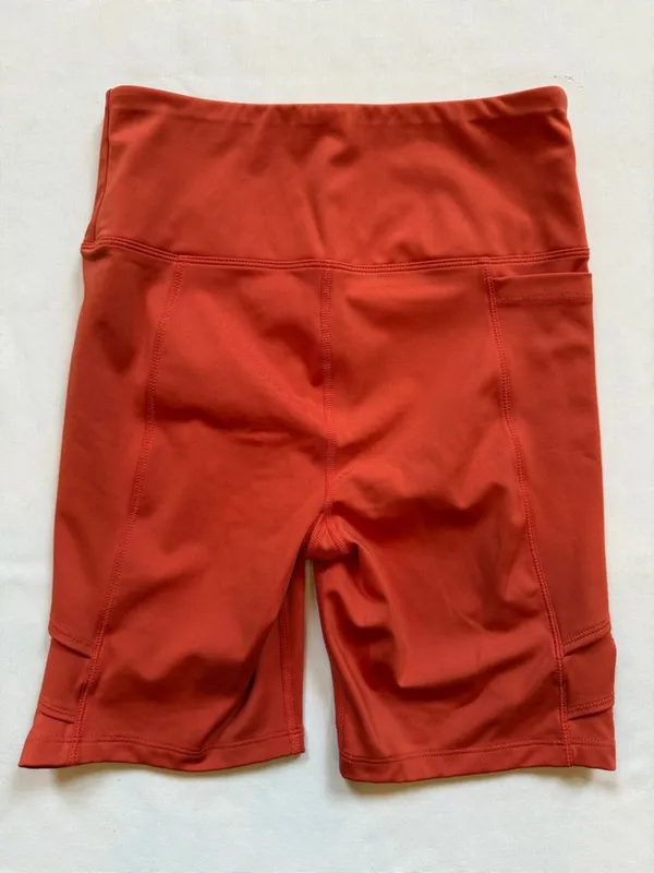NANETTE LEPORE Orange Compression Activewear Bike Spandex Shorts Size Small - Image 8