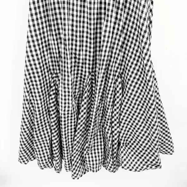 Chelsea & Theodore Womens Gingham Smocked Cottagecore Picnic Milkmaid Dress XL - Image 5