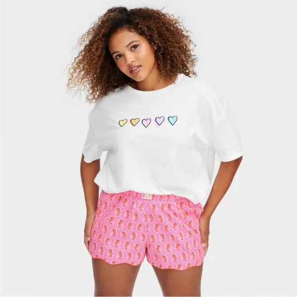 NWT Roller Rabbit x Target Seahorse Poplin Boxer Shorts Pink XS - Image 2