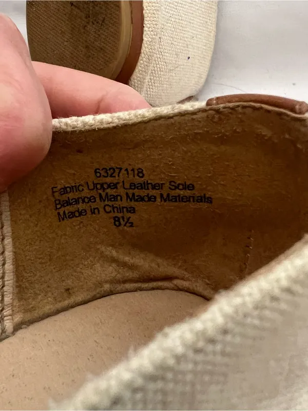 Kelly & Katie Cream Canvas Ballet Flats with Tan Buckle Size 8 1/2 - Image 11