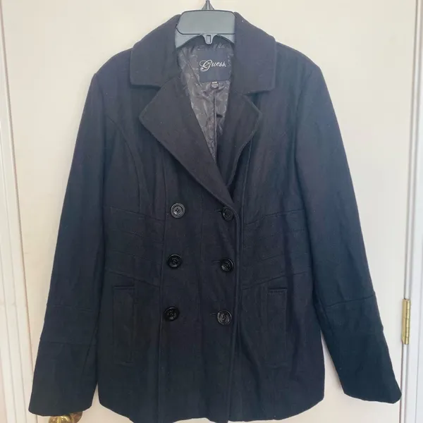 Guess medium black pea coat  with side pockets - Image 11