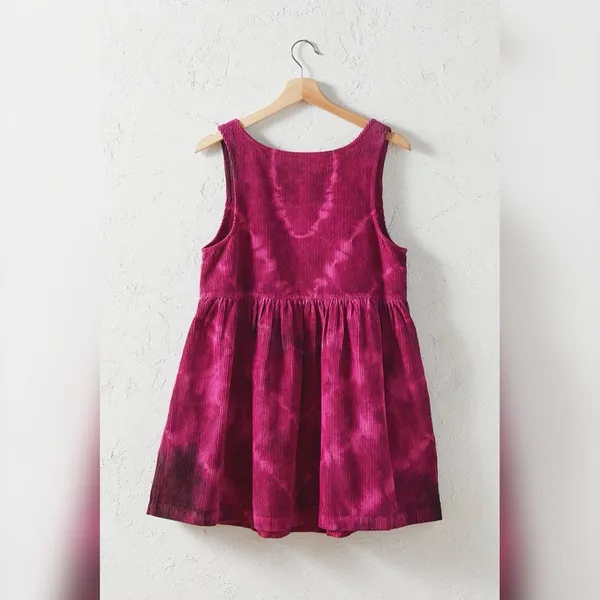 Urban Outfitters Kimchi Blue Tie-Dye Corduroy Babydoll Mini‎ Dress Small - Image 7