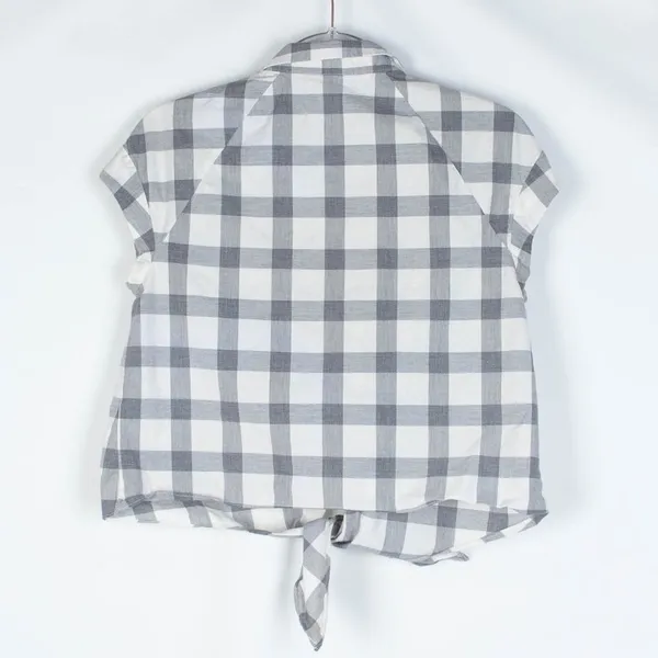 3 for $25‎ Zara Gingham Button Front Top Size Medium - Image 6