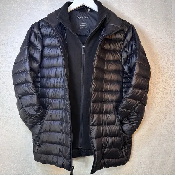Calvin Klein Women's Black Packable Down Puffer Jacket Lightweight Small - Image 7