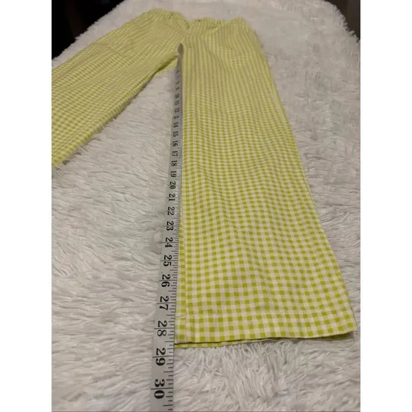 Aritzia Sunday Best Jaden Pant in Neon Green White Gingham Size 00 - Image 8