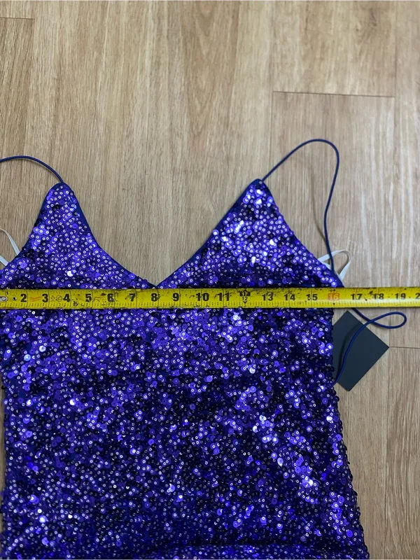 Lulu's Purple Sequin Spaghetti-Strap Mini Dress - Image 6