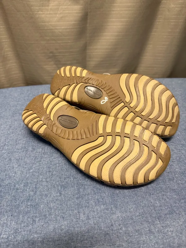 Earth Origins Tan Suede Adjustable Strap Sandals - Image 6
