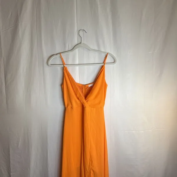 Iris Dress Orange Slip Long Dress Size Small Preowned - Image 2