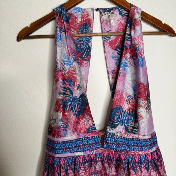 Free People Daydream Floral Butterfly Print Dress Boho Festival Feminine Sz L‎ - Image 7