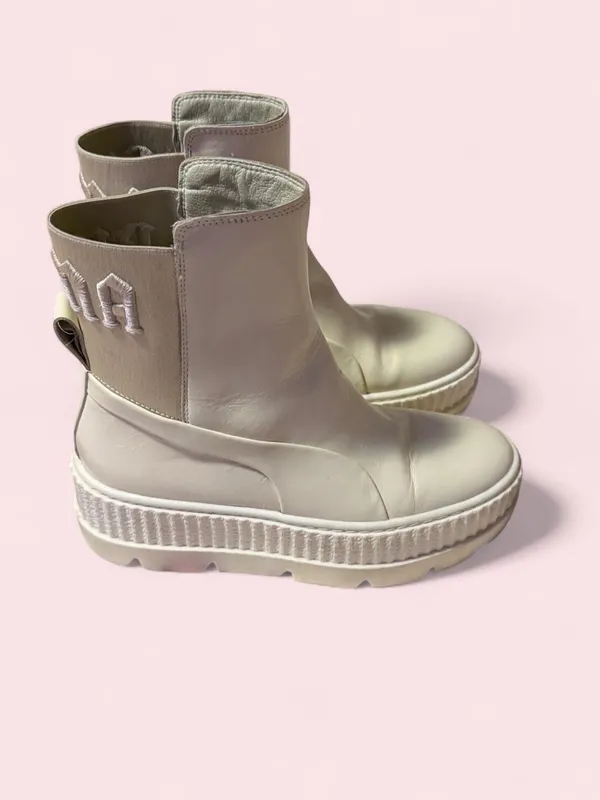 Puma Cream Platform Chelsea Ankle Boots - Image 2