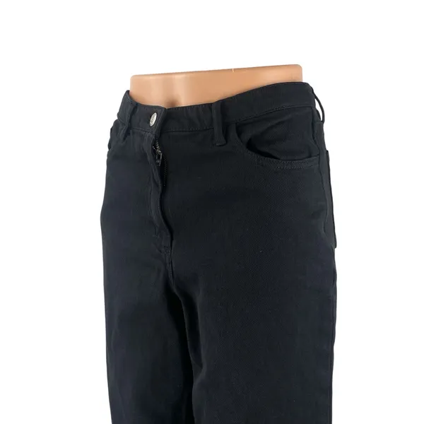 Aritzia Wilfred Free Women Black High Rise Straight Leg Loose Denim Jeans Size 4 - Image 2