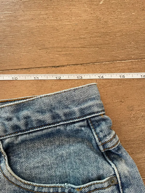 American Eagle Vintage Dungarees Denim Shorts Size 4 Long - Image 5