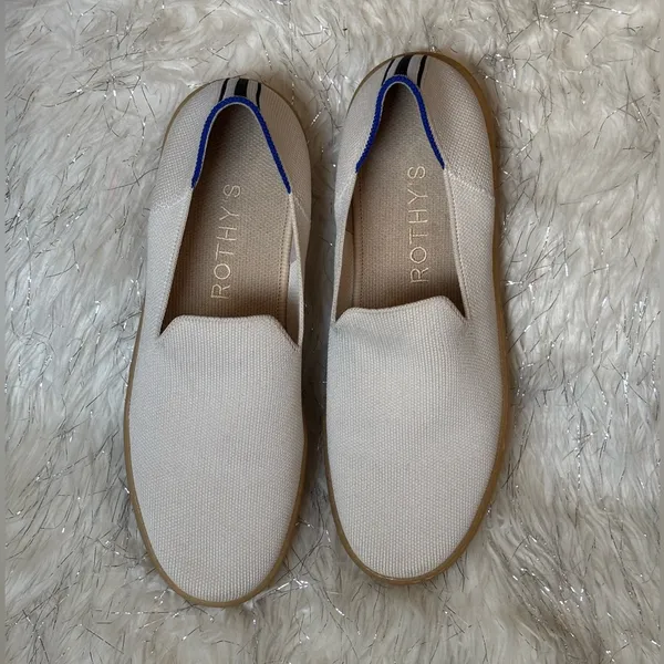 Rothy's Women’s Ivory Beige Slip-On Comfort Flat Sneakers Size W9.5 - Image 7