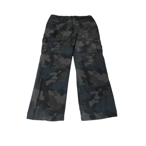 Arizona Jean Co Womens Gray Black Camo Cargo Pants Straight Leg Utility Size 16H - Image 2