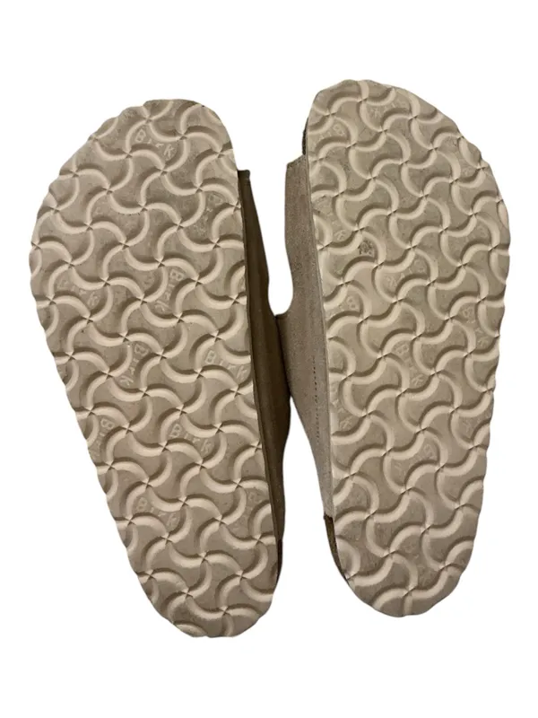 Birkenstock Arizona Shearling Suede Sandals Light Gray / Stone Coin Size 36 US 5-5.5 - Image 6