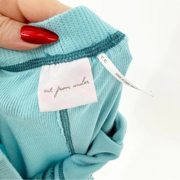 Urban Outfitters Out From Under High Waist Lounge‎ Shorts Women's Size M Blue - Image 5