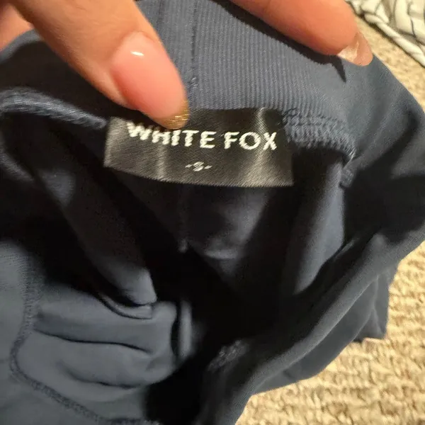 WHITE FOX Minding My Business Ribbed Booty Shorts Gray- Size Medium - Image 8