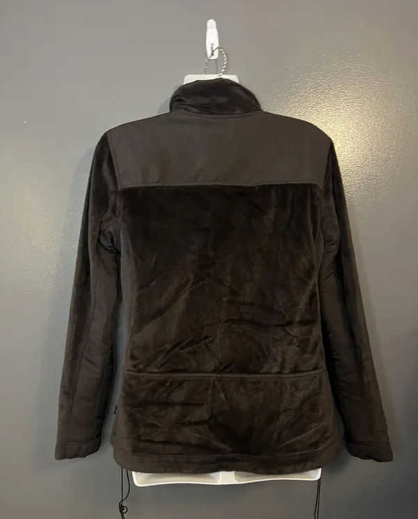 Free Country Jacket Womens Small Brown Plush Fleece Full Zip Zip Pockets Warm - Image 5