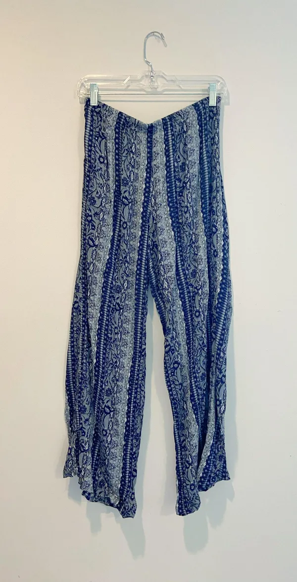 Style & Co Blue And White Printed Pants - Image 4