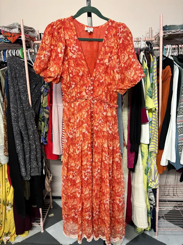 Hemant and Nandita Floral Dress Size Small - Image 2