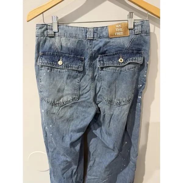 We The Free Paint Splatter Distressed Button Fly Aria Trouser Sz 28 M - Image 7