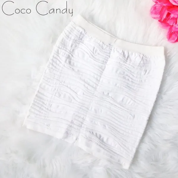 🔃Freckles White Bodycon Mini Skirt - Image 3