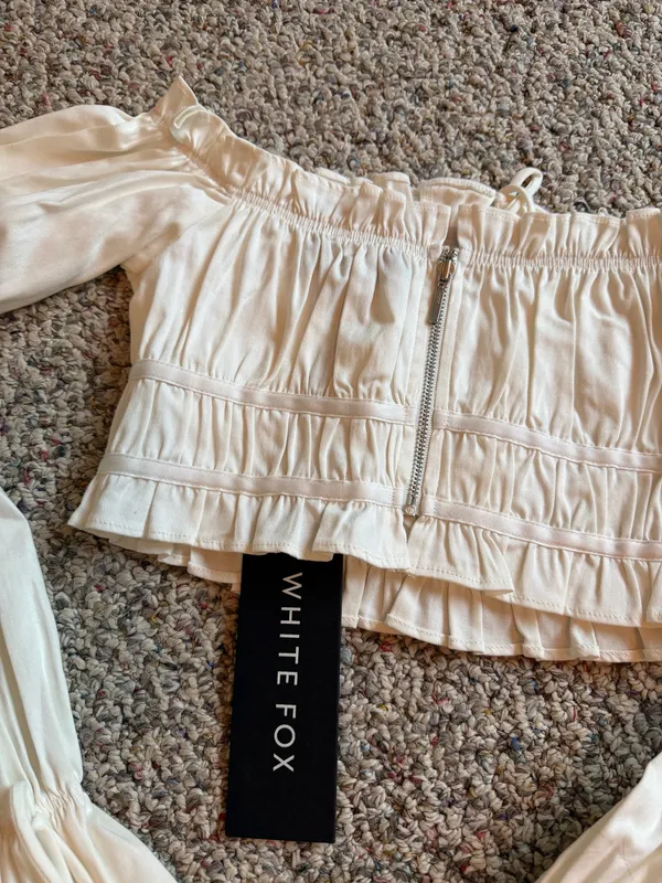 White Fox Boutique White Crop - Image 2