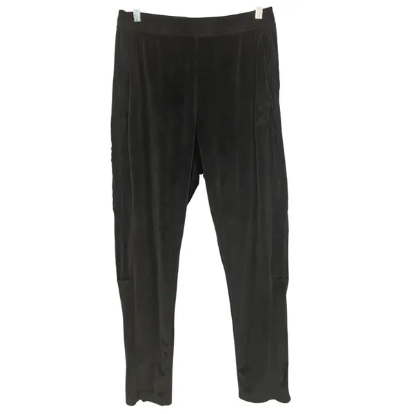 adidas‎ Tiro Cut 3-Stripes Corduroy Velour Track Pants Gray L - Image 3