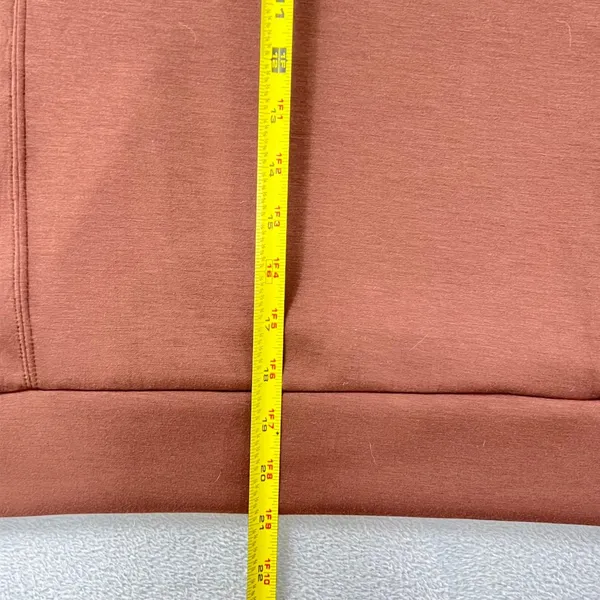 NWT Spanx AirEssentials Half Zip Sweatshirt Espresso Brown Pullover Size Small - Image 9