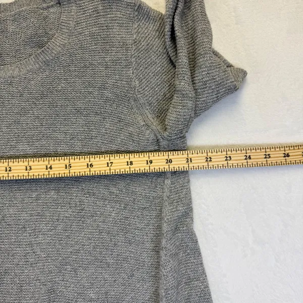 Madewell Womens Gray Textured Cotton Blend Crew Neck Sweater Large‎ F3447 FA16 - Image 3