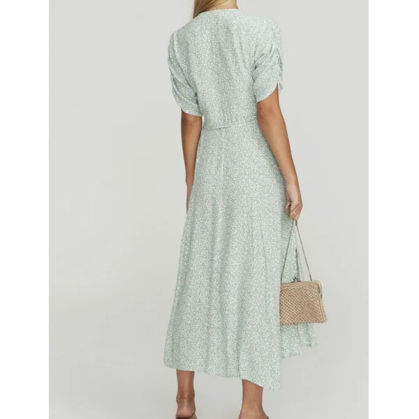 Faithfull the Brand Floral Wrap Midi Dress - Image 4