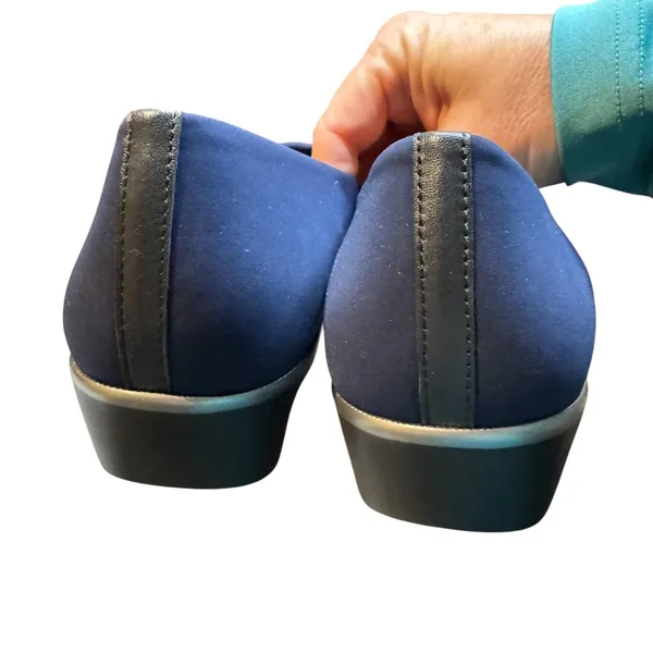 SAS‎ Shoes Womens Size 9.5WW Navy Slip On Dress Wedge Tripad Comfort Made in USA - Image 7