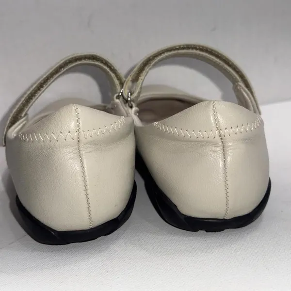 Walking Cradles Mary Jane Minimalist‎ Beige White Leather Cushioned Shoes 6.5N - Image 9