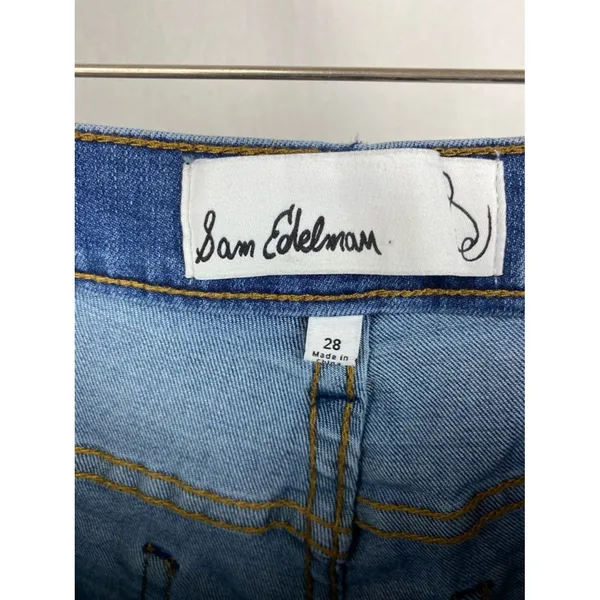 Sam Edelman Blue Denim High Rise Penny Bootcut Jeans 28 - Image 5
