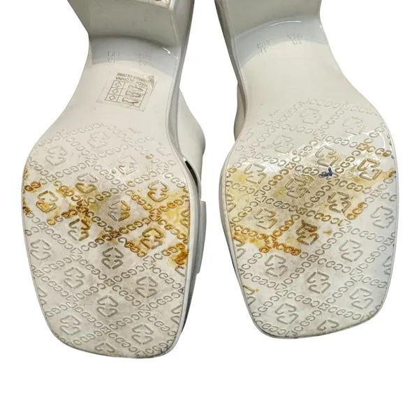 Jeffrey Campbell Shoes Womens Size‎ 10 White Block Heel Slide Sandals Mules - Image 13